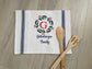 Personalized Christmas Kitchen Towel, Berry Wreath Monogram