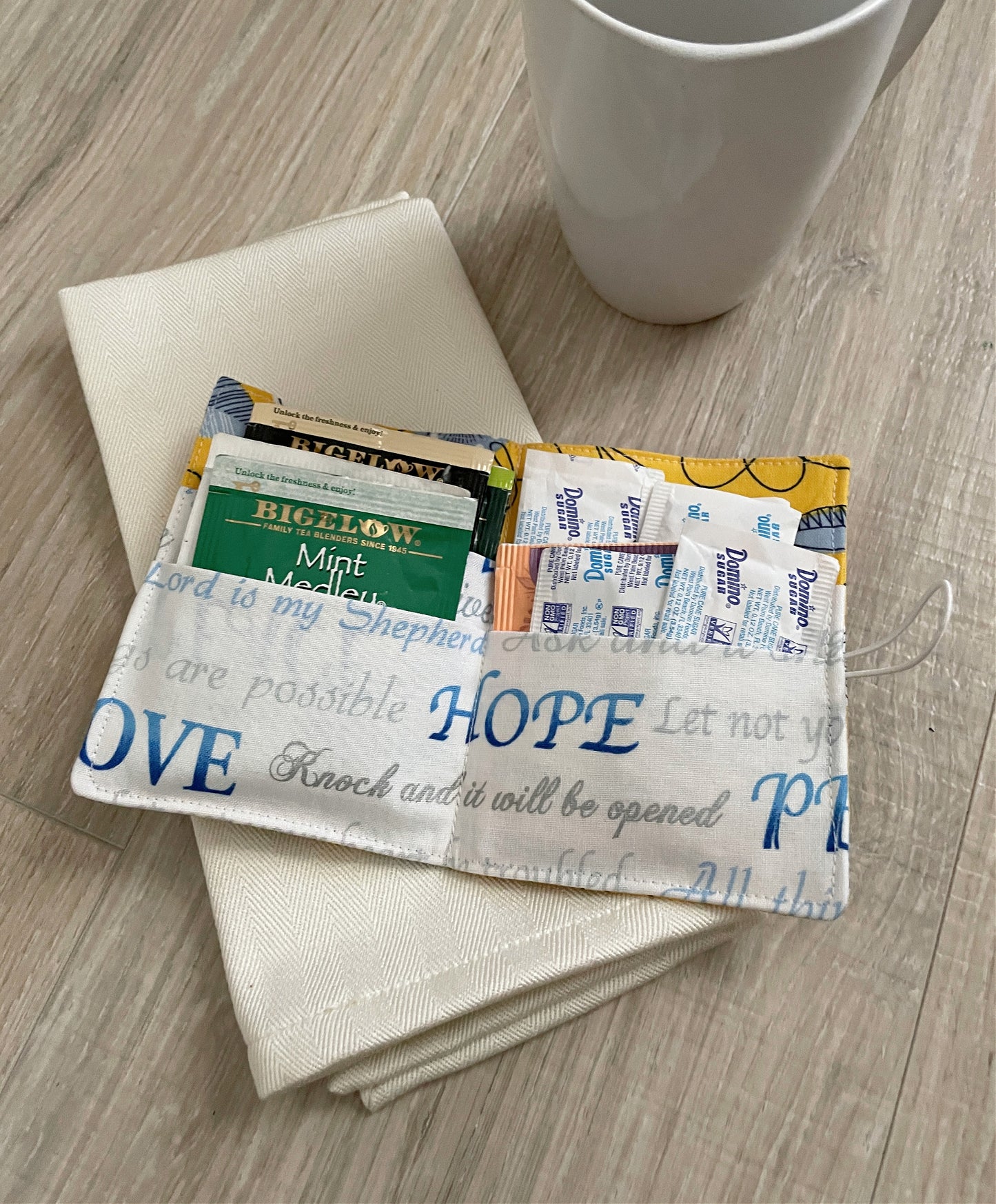 Tea Wallet, Tea Bag Holder Handmade
