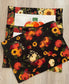 Handmade Fall Floral Pumpkin Placemats - Set of 4 - Quilted Harvest Table Decor