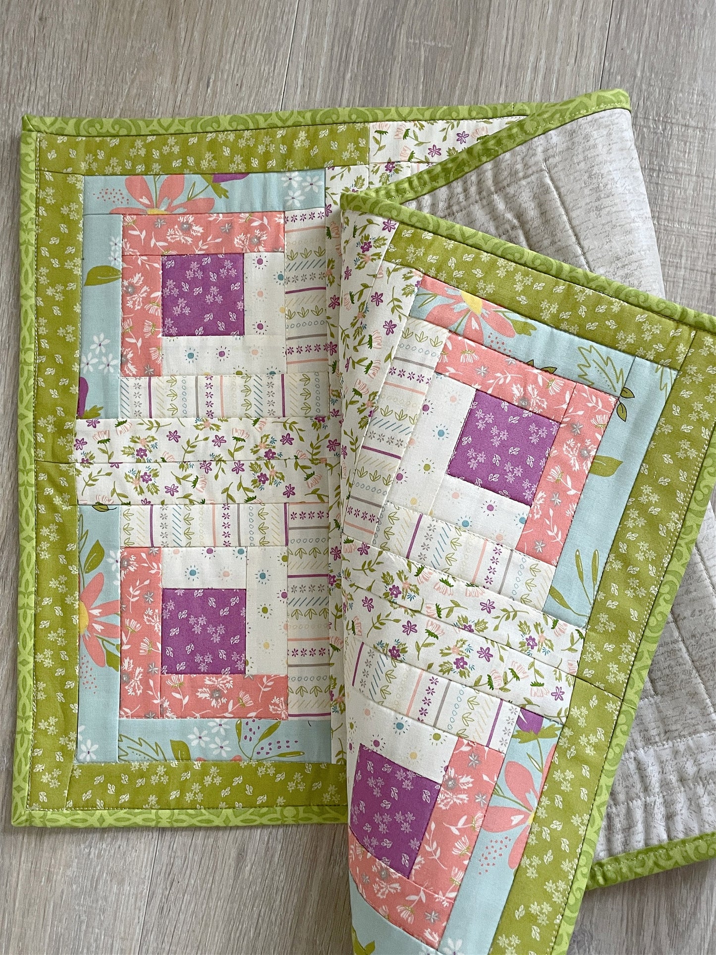 Spring Floral Quilted Table Runner