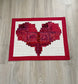 Quilted Heart Shaped Log Cabin Table Runner