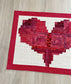 Quilted Heart Shaped Log Cabin Table Runner