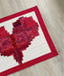 Quilted Heart Shaped Log Cabin Table Runner